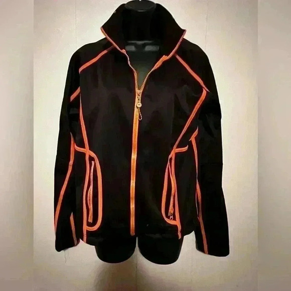 Ragnar by NordicTrack Size Small Womens Jacket Running Athletic Black Orange - Picture 2 of 7